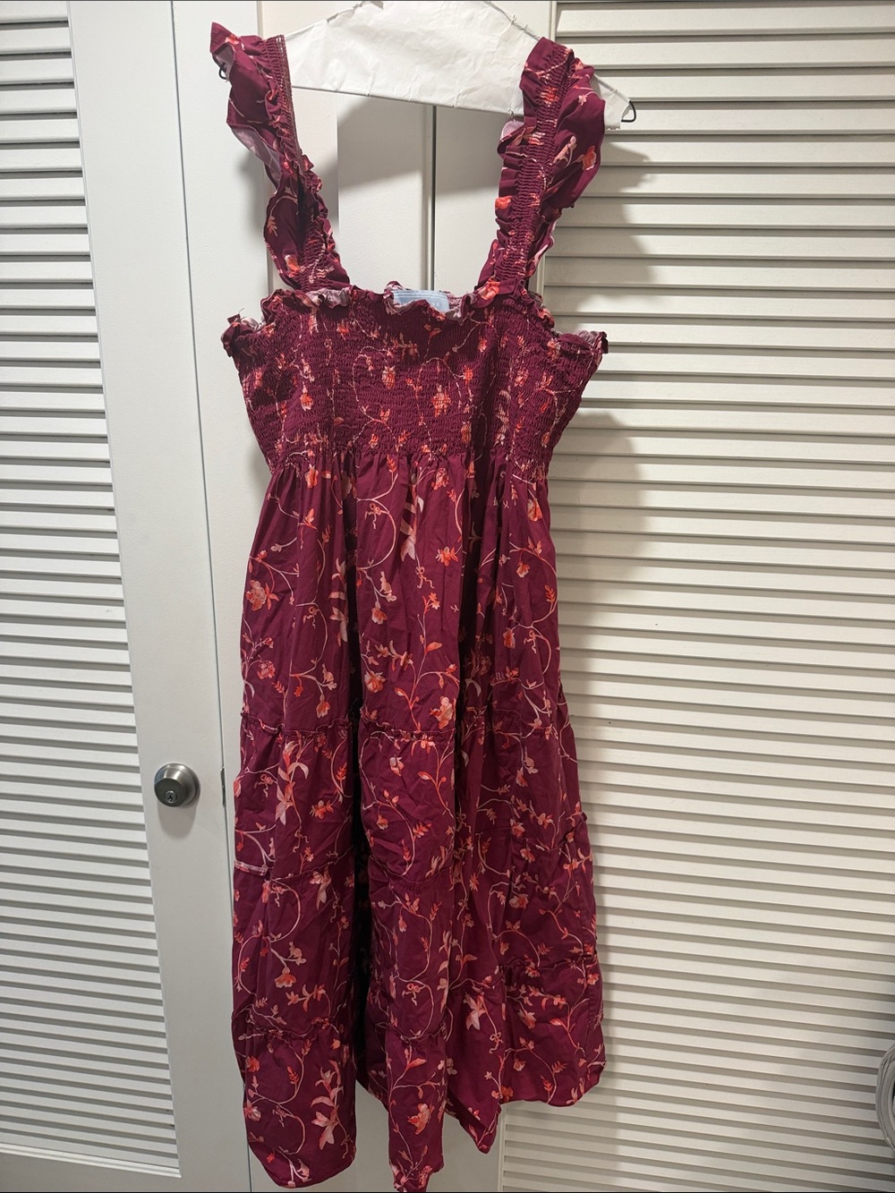 Hill House Wine Floral Midi Dress